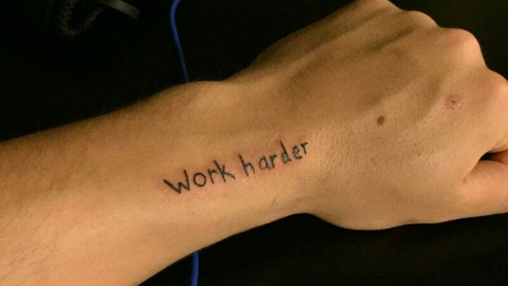 Casey Neistat Work Harder Tattoo